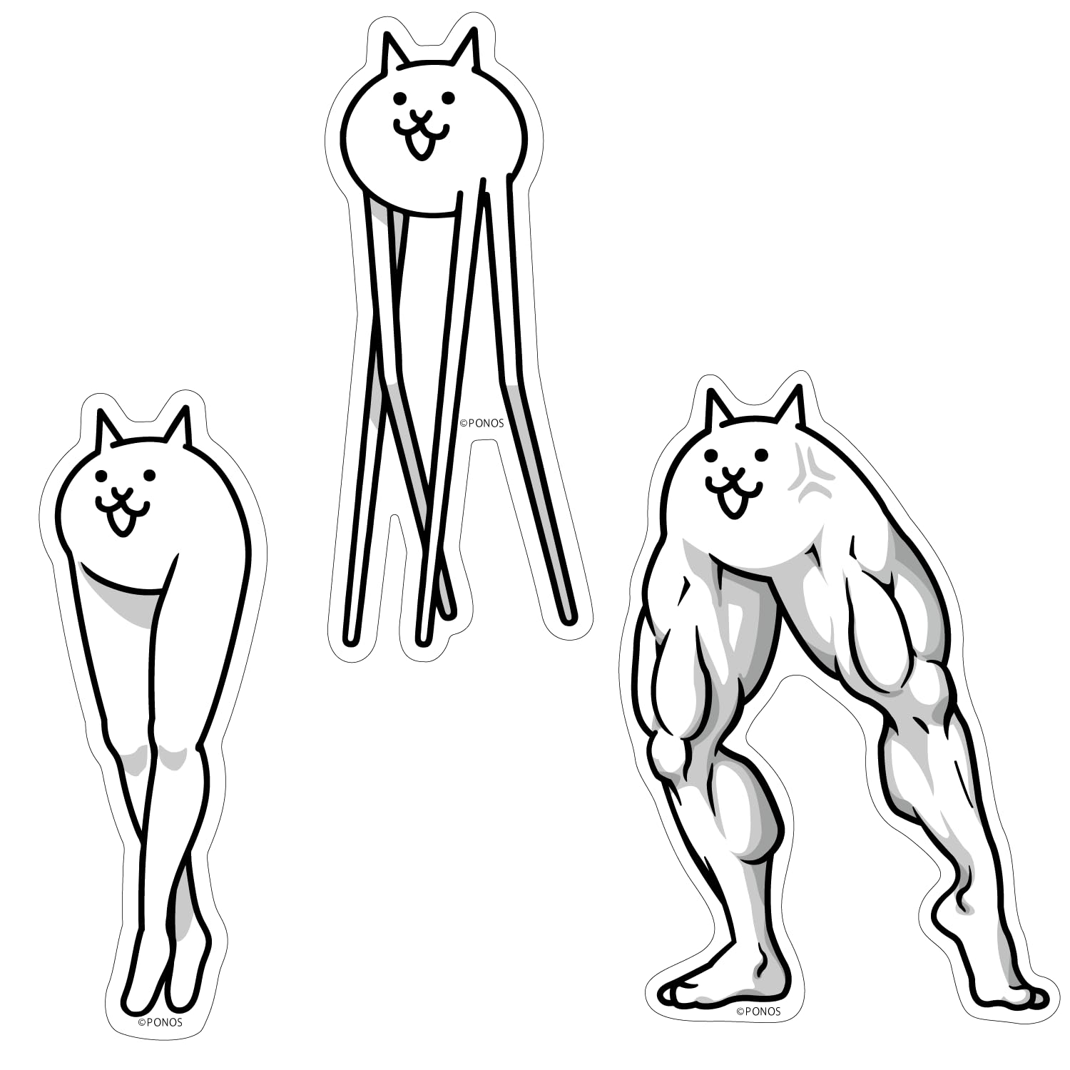 ねこにゃんこページ Amazon | にゃんこ大商店オリジナル ステッカーセット キモネコ